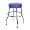 Richardson Seating Corp Richardson Seating Corp 1950BLU-24 1950- 24 in. Floridian Swivel Counter Stool; Blue - Chrome 1950BLU-24